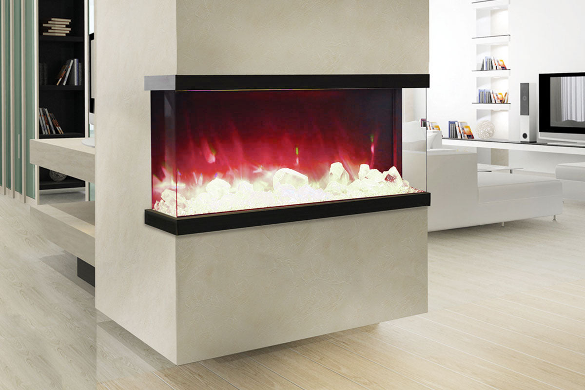 Amantii Panorama Tru View 50-inch 3-Sided View Built In Indoor/Outdoor Electric Fireplace