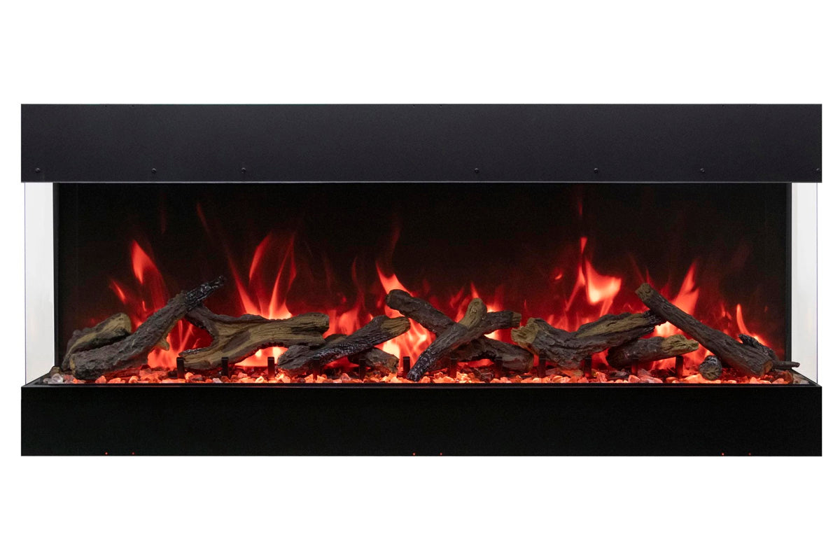 Amantii Tru View Bespoke 75-inch 3-Sided Built In Indoor/Outdoor Electric Fireplace