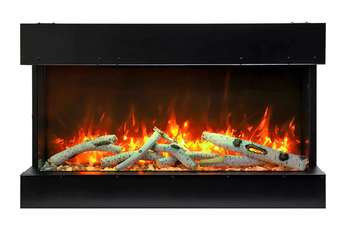 Amantii Panorama Tru View Slim 30-inch 3-Sided Built In Indoor/Outdoor Electric Fireplace