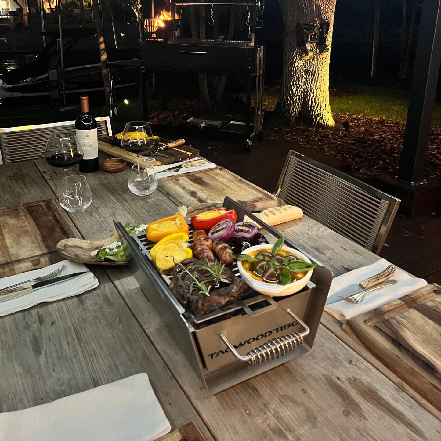 Tagwood BBQ Table Top Food Warming Brazier - BBQ07SS