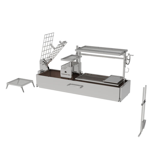 Tagwood BBQ08SS Argentine Santa Maria Wood Fire & Charcoal Gaucho Grill