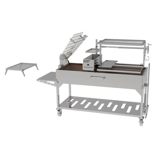 Tagwood BBQ26SS Argentine Wood Fire & Charcoal Freestanding Grill