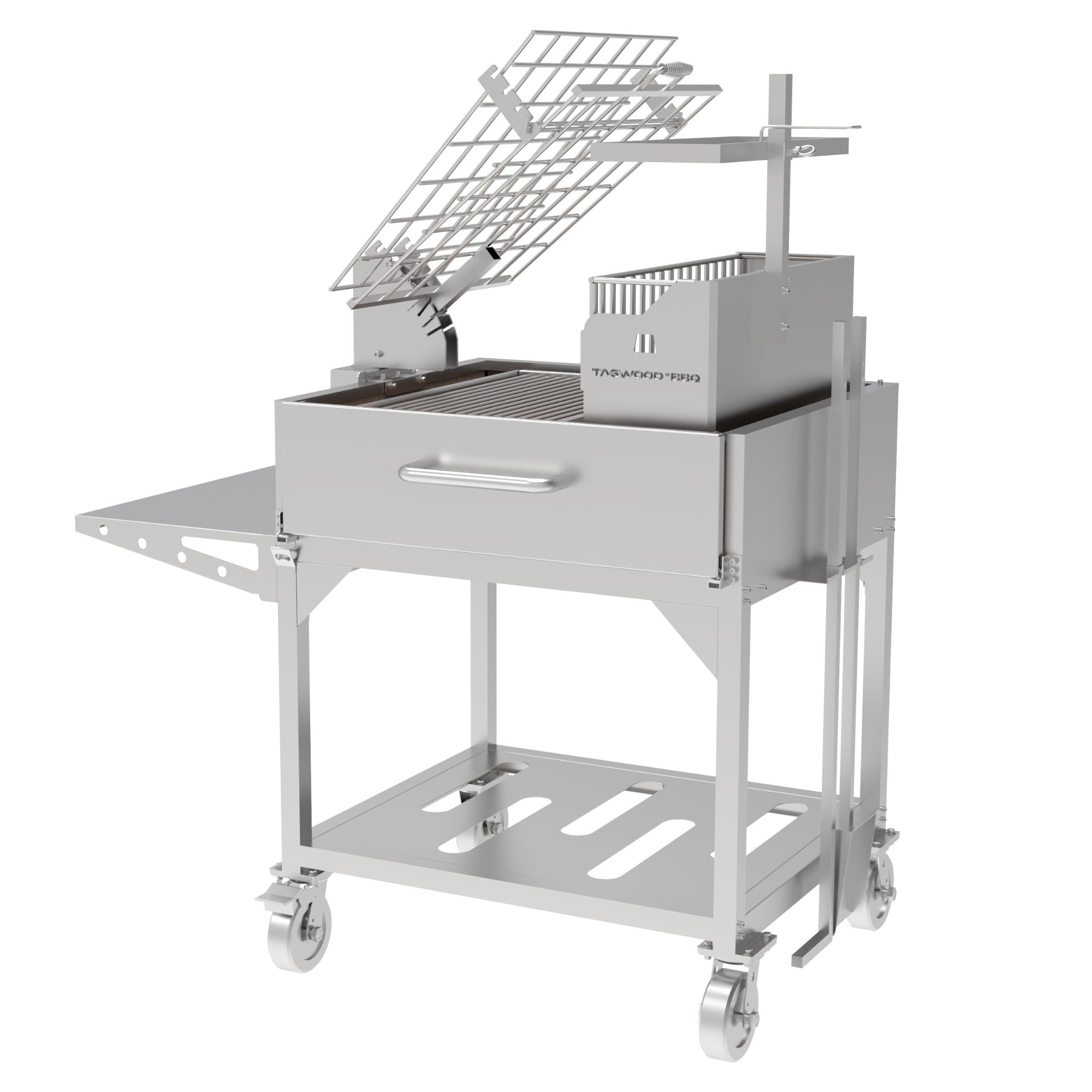 Tagwood BBQ33SS Argentine Freestanding Clamp Grill W/ Firebox