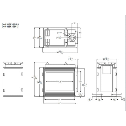 Empire 36 Inch Tahoe Clean-Face Direct Vent Premium See-Through Gas Fireplace - DVCP36S