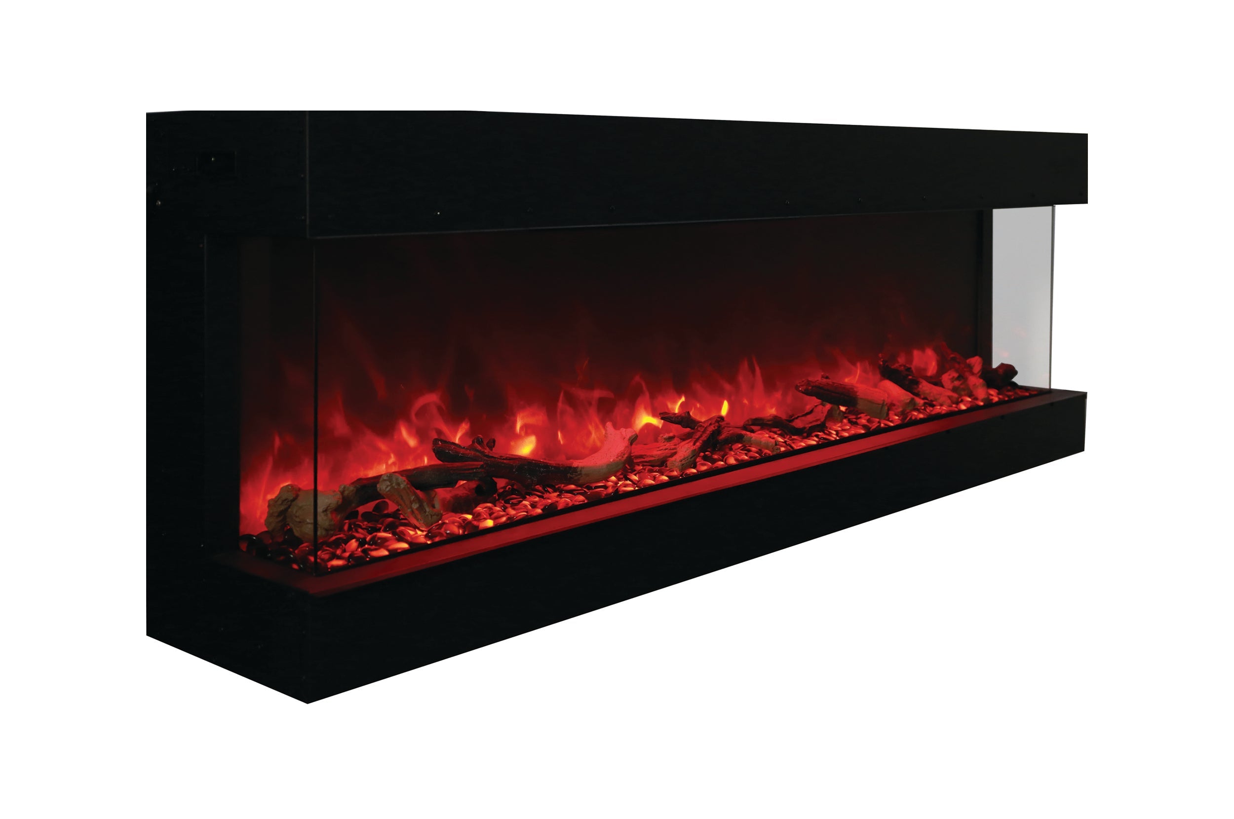 Amantii Panorama Tru View 72-inch 3-Sided View Built In Indoor/Outdoor Electric Fireplace