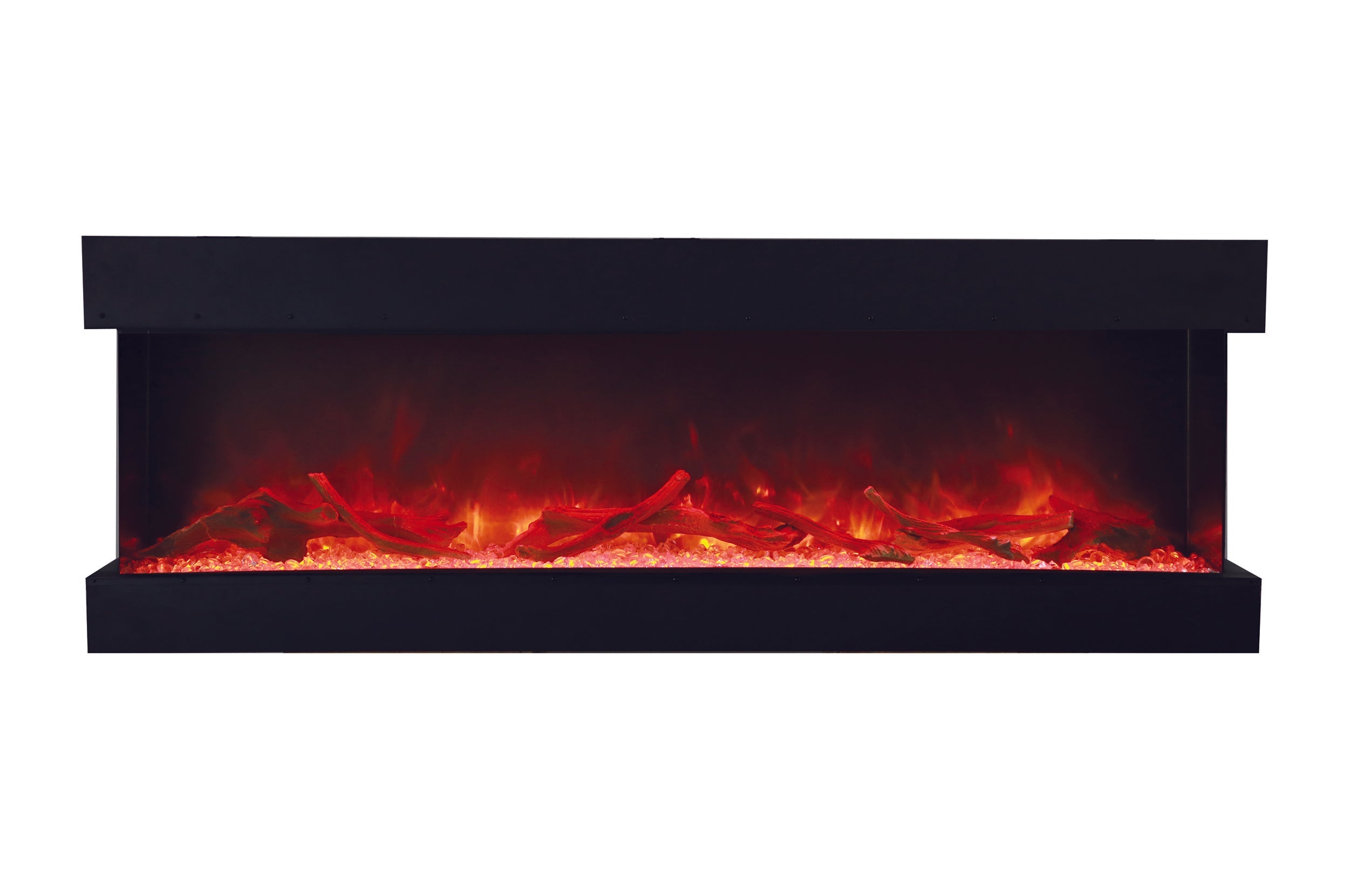 Amantii Panorama Tru View 72-inch 3-Sided View Built In Indoor/Outdoor Electric Fireplace