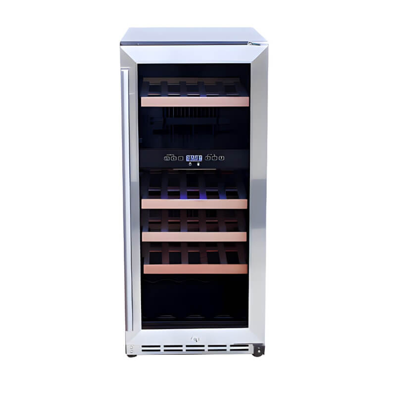 TrueFlame 15 Inch 3.2 Cu. Ft. Outdoor Dual Zone Wine Cooler - AMD-RFR-15WD