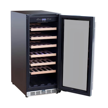 TrueFlame 15 Inch Outdoor Single Zone Wine Cooler - AMD-RFR-15W