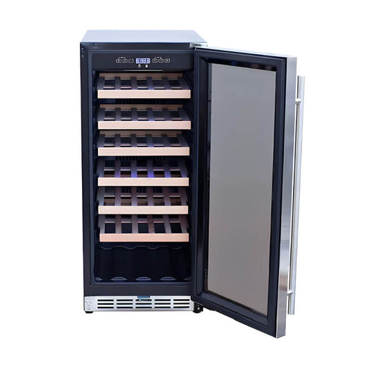 TrueFlame 15 Inch Outdoor Single Zone Wine Cooler - AMD-RFR-15W