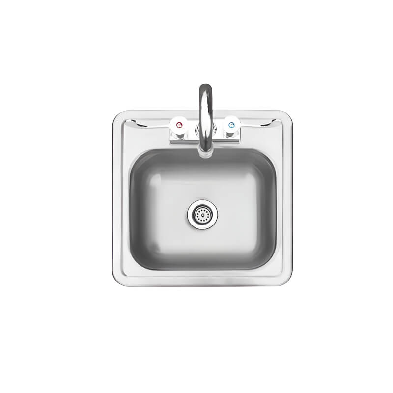 TrueFlame 15-Inch x 15-Inch Drop-in Sink - TF-NK-15D