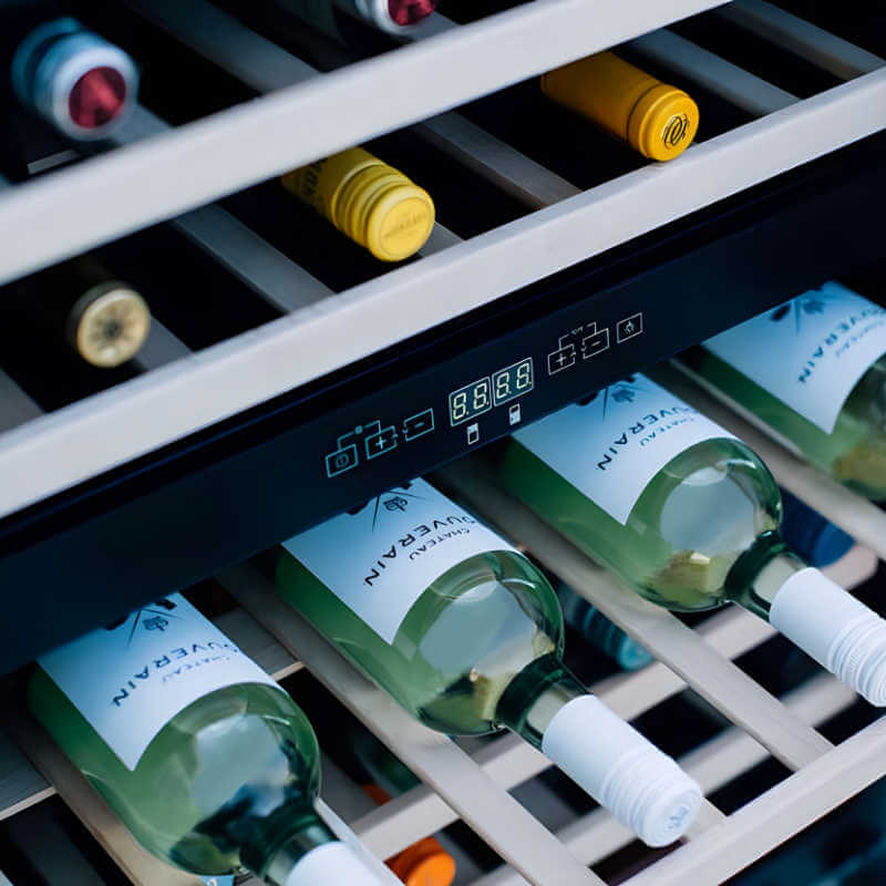 TrueFlame 24 Inch 5.3 Cu. Ft. Outdoor Dual Zone Wine Cooler - AMD-RFR-24WD