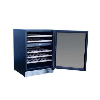TrueFlame 24 Inch 5.3 Cu. Ft. Outdoor Dual Zone Wine Cooler - AMD-RFR-24WD
