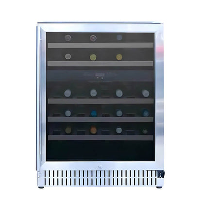 TrueFlame 24 Inch 5.3 Cu. Ft. Outdoor Dual Zone Wine Cooler - AMD-RFR-24WD