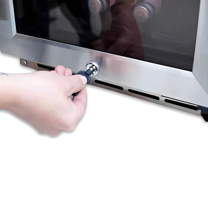 TrueFlame 15 Inch 3.2 Cu. Ft. Outdoor Dual Zone Wine Cooler - AMD-RFR-15WD