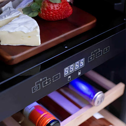 TrueFlame 15 Inch 3.2 Cu. Ft. Outdoor Dual Zone Wine Cooler - AMD-RFR-15WD