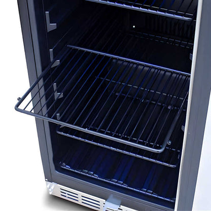 TrueFlame 15 Inch 3.2 Cu. Ft. Outdoor Refrigerator With Glass Door - AMD-RFR-15G