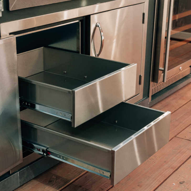 TrueFlame 36 Inch Two Drawer Dry Storage Combo - TF-DP-36DC