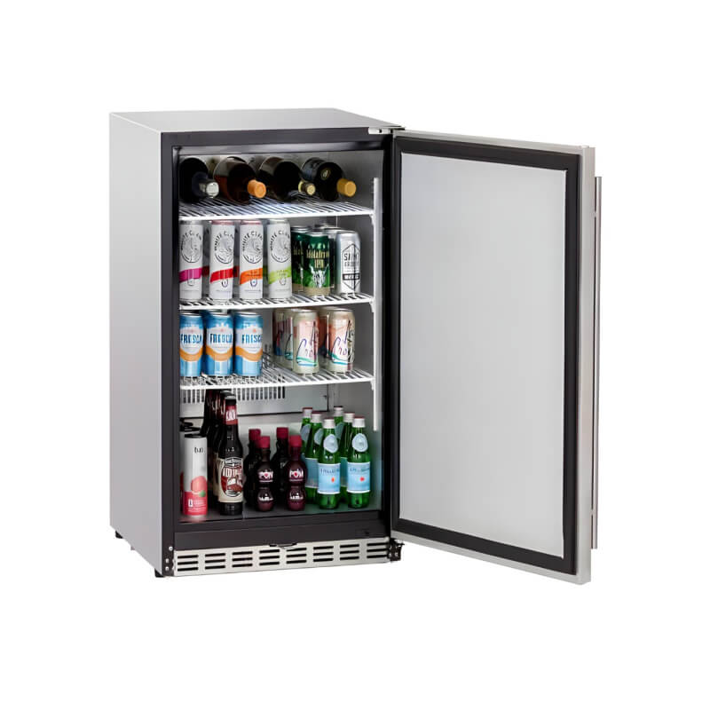 TrueFlame 24 Inch 5.3 Cu. Ft. Deluxe Outdoor Refrigerator - AMD-RFR-24S-A