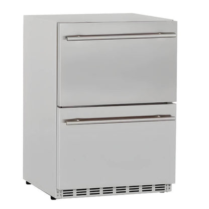 TrueFlame 24-Inch 5.3 Cu. Ft. Outdoor Rated Two Drawer Refrigerator - AMD-RFR-24D-R-A