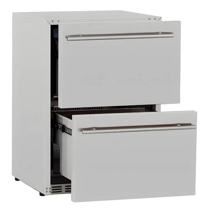 TrueFlame 24-Inch 5.3 Cu. Ft. Outdoor Rated Two Drawer Refrigerator - AMD-RFR-24D-R-A