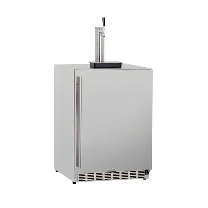 TrueFlame 24-Inch 6.6 Cu. Ft. Outdoor Rated Single Tap Kegerator  - TF-RFR-24DK1