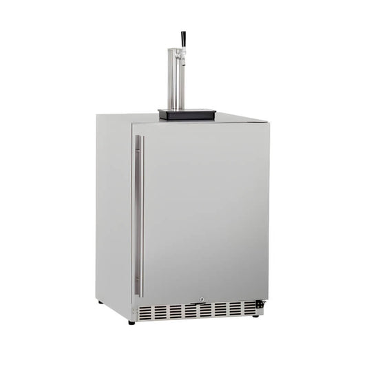 TrueFlame 24-Inch 6.6 Cu. Ft. Outdoor Rated Single Tap Kegerator  - TF-RFR-24DK1