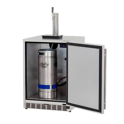 TrueFlame 24-Inch 6.6 Cu. Ft. Outdoor Rated Single Tap Kegerator  - TF-RFR-24DK1