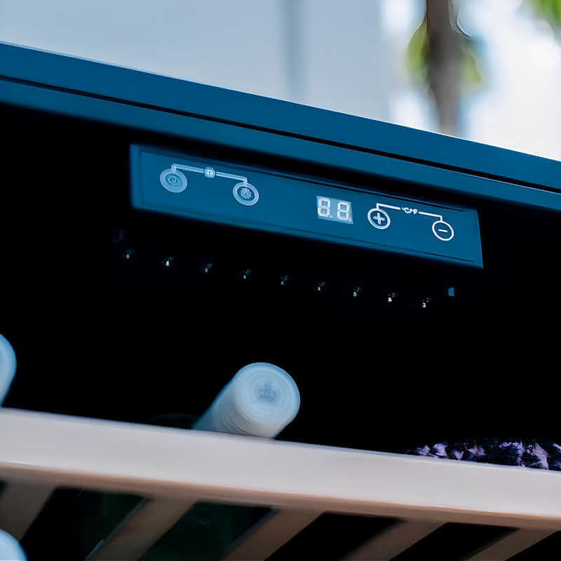 TrueFlame 24 Inch 5.3 Cu. Ft. Outdoor Single Zone Wine Cooler - AMD-RFR-24W