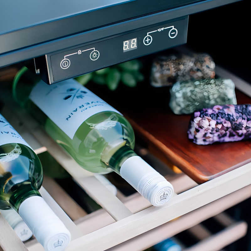 TrueFlame 24 Inch 5.3 Cu. Ft. Outdoor Single Zone Wine Cooler - AMD-RFR-24W