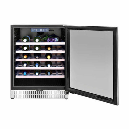 TrueFlame 24 Inch 5.3 Cu. Ft. Outdoor Single Zone Wine Cooler - AMD-RFR-24W