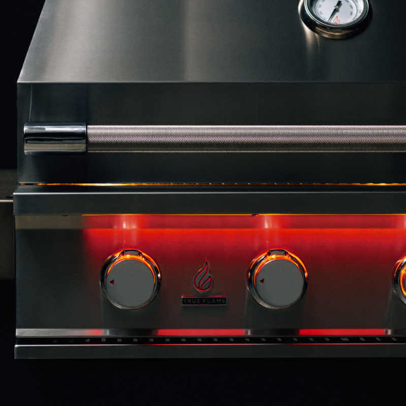 TrueFlame 25 Inch 3 Burner Built-In Gas Grill