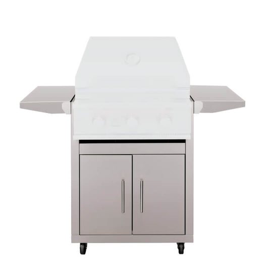 TrueFlame 25-Inch Stainless Steel Deluxe Grill Cart with Fold-Down Side Shelves - CART-TF-25DC