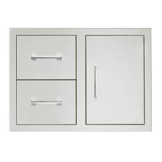 TrueFlame 30 Inch Flush Mount 2 Drawer & Access Door Combo - TF-DC2-30
