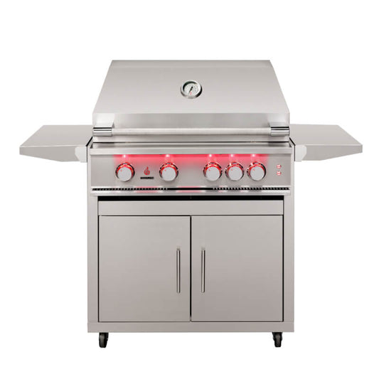 TrueFlame 32 Inch 4 Burner Freestanding Gas Grill