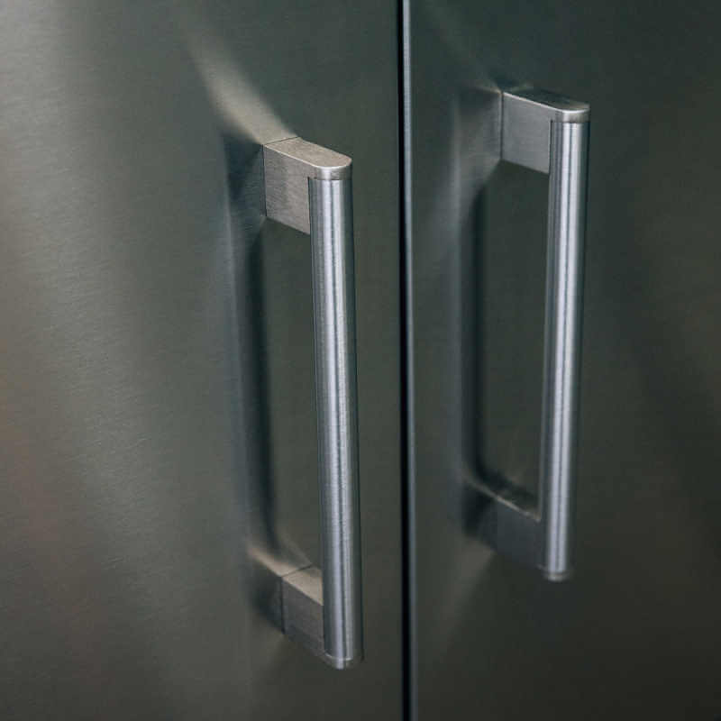 TrueFlame 32-Inch Stainless Steel Deluxe Grill Cart with Fold-Down Side Shelves - CART-TF-32DC