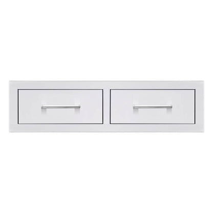 TrueFlame 32-Inch Stainless Steel Horizontal Double Drawer - TF-DR2-32H