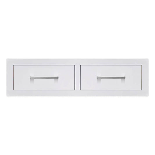 TrueFlame 32-Inch Stainless Steel Horizontal Double Drawer - TF-DR2-32H