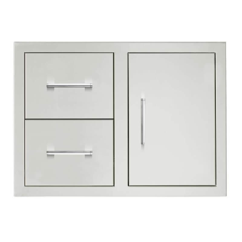 TrueFlame 33 Inch Flush Mount 2 Drawer & Access Door Combo - TF-DC2-33-A