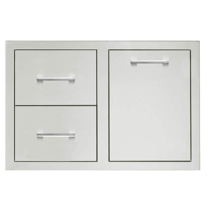 TrueFlame 33-Inch 2 Drawer and Propane Tank Pullout Drawer Combo - TF-DC2-33LP