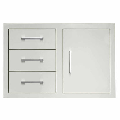TrueFlame 33 Inch Flush Mount Triple Drawer and Access Door Combo - TF-DC3-33-A