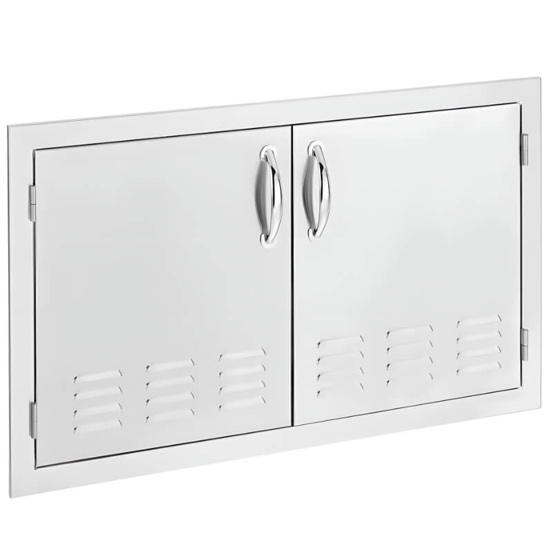 TrueFlame 33-Inch Vented Stainless Steel Double Access Door  - TF-DD-33V