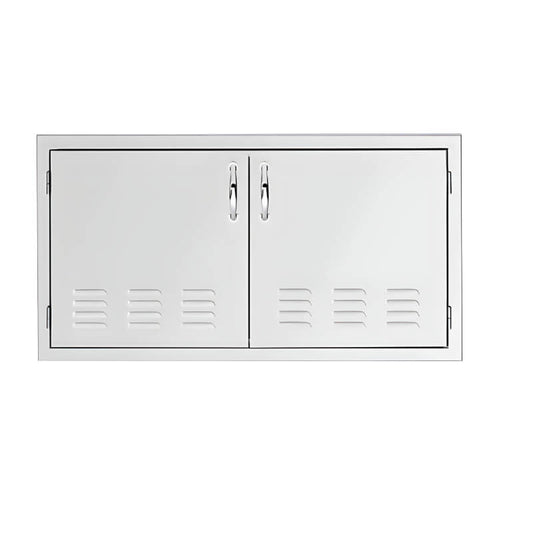 TrueFlame 33-Inch Vented Stainless Steel Double Access Door  - TF-DD-33V