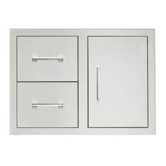 TrueFlame 36 Inch Flush Mount 2 Drawer & Access Door Combo - TF-DC2-36