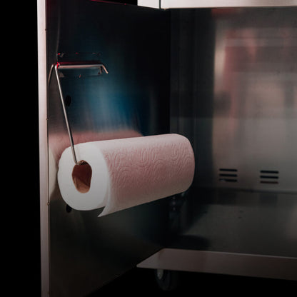 TrueFlame 40-Inch Stainless Steel Deluxe Grill Cart with Fold-Down Side Shelves