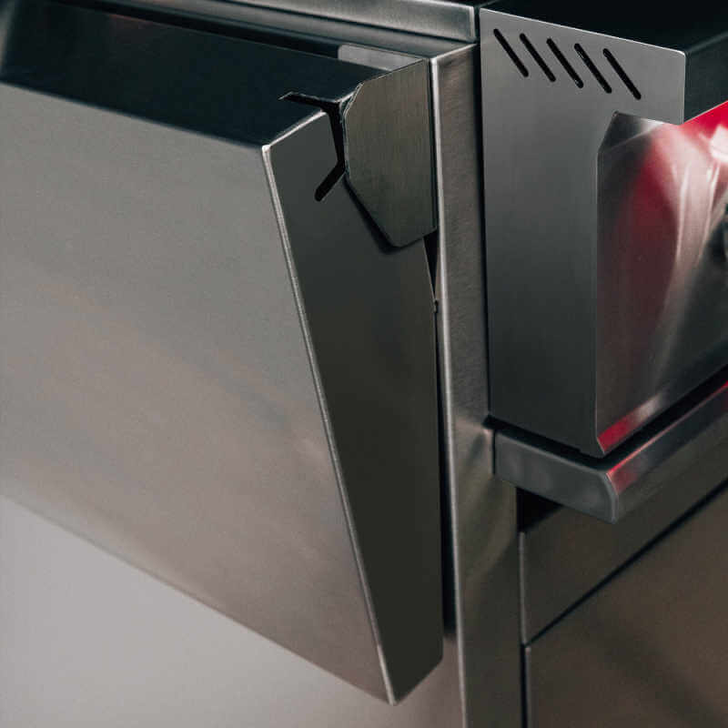 TrueFlame 40-Inch Stainless Steel Deluxe Grill Cart with Fold-Down Side Shelves