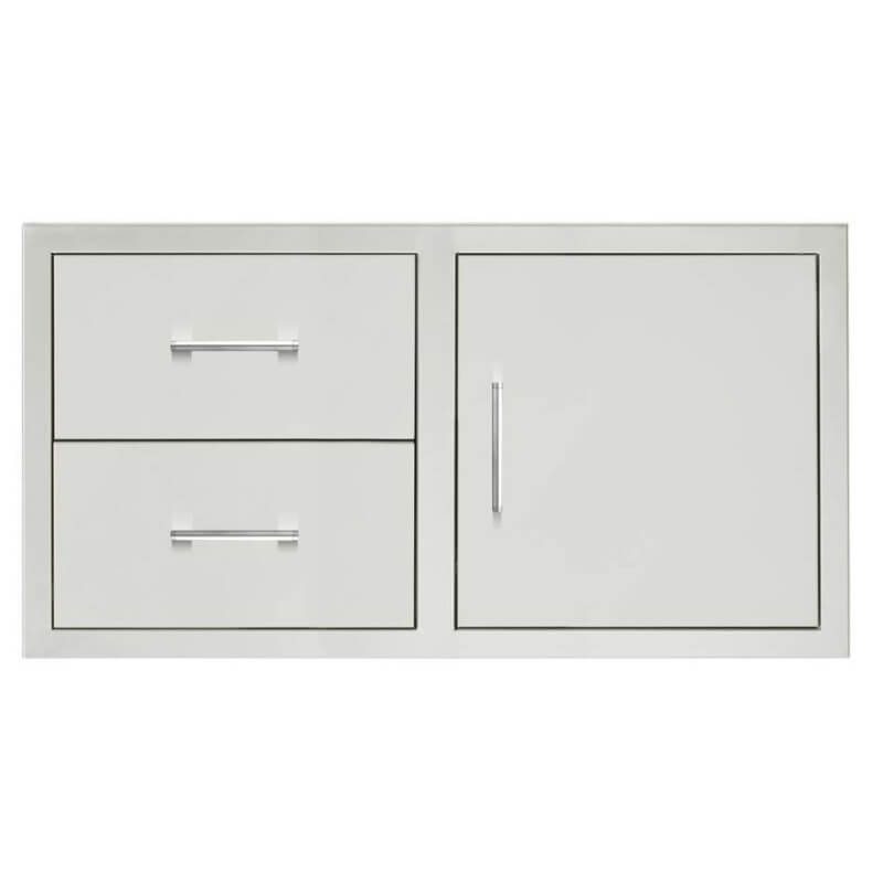 TrueFlame 42 Inch Flush Mount 2 Drawer & Access Door Combo - TF-DC2-42