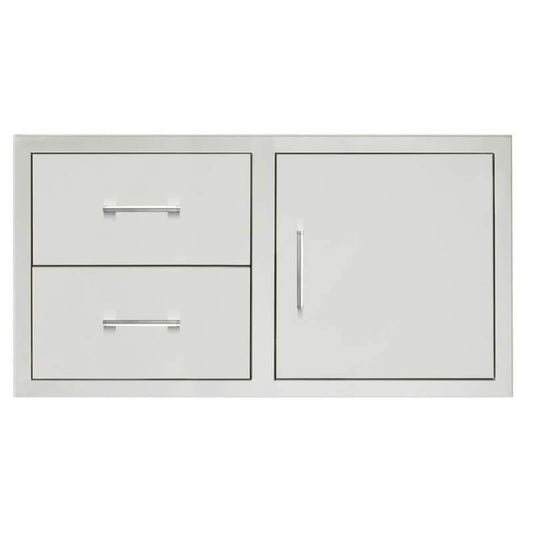TrueFlame 42 Inch Flush Mount 2 Drawer & Access Door Combo - TF-DC2-42