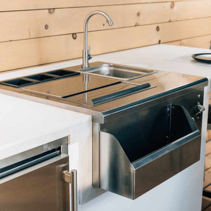 TrueFlame 30 Inch Built-In Beverage and Prep Station - TF-BC-30L