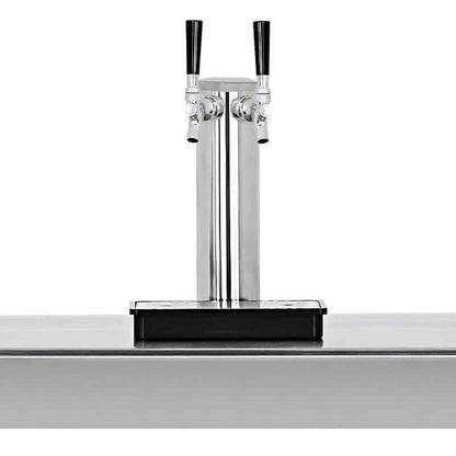 TrueFlame 24-Inch 6.6 Cu. Ft. Outdoor Rated Double Tap Kegerator - TF-RFR-24DK2