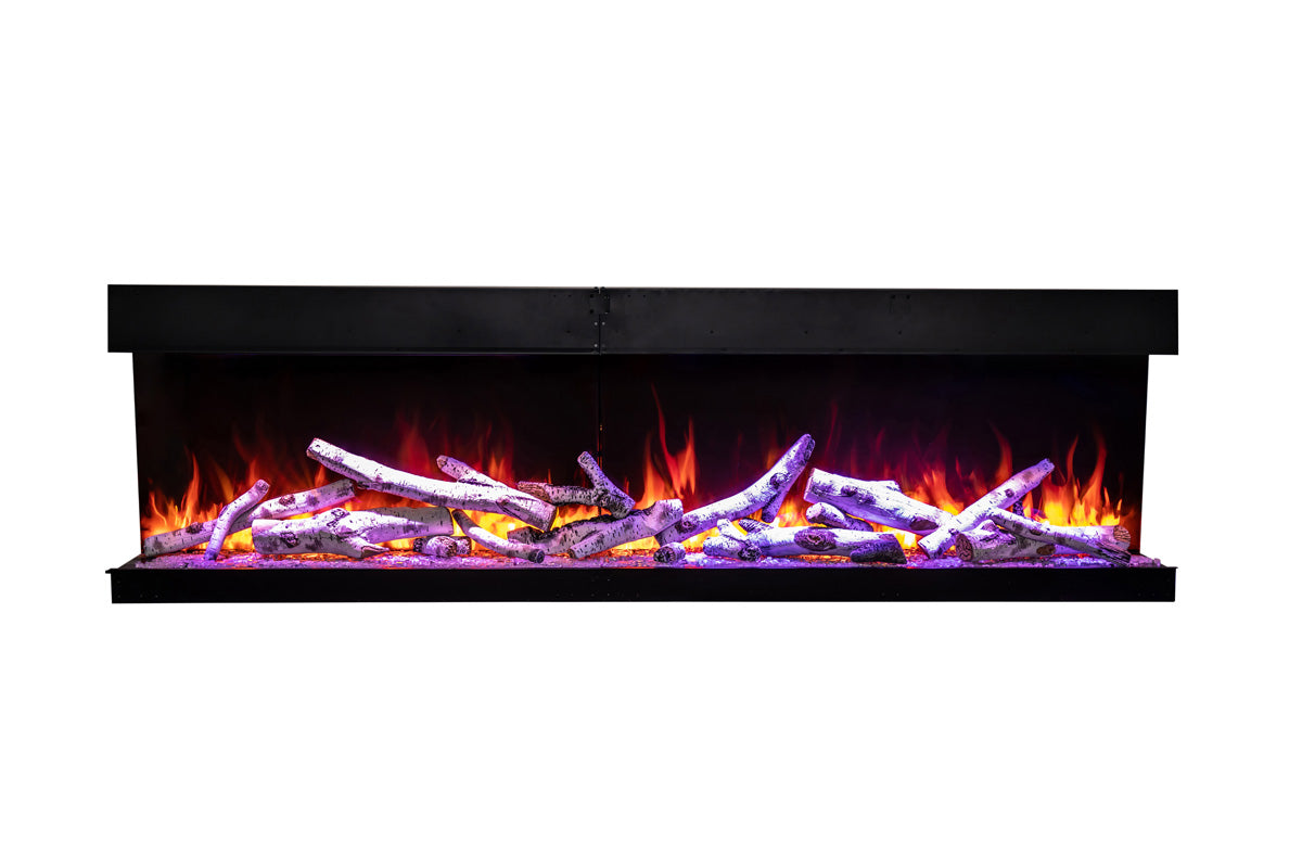 Amantii Tru View Bespoke 75-inch 3-Sided Built In Indoor/Outdoor Electric Fireplace